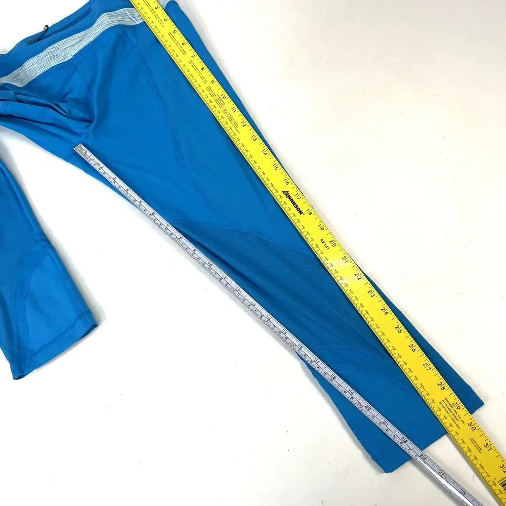 Lululemon Run Inspire Crop II Beach Blanket Blue Wee Are From Space Aquamarine 6